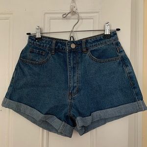 Missguided High Waisted Denim Shorts